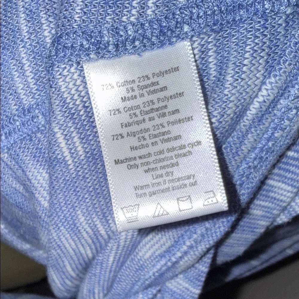 ALO Yoga Heathered Blue Cowl Neck Top